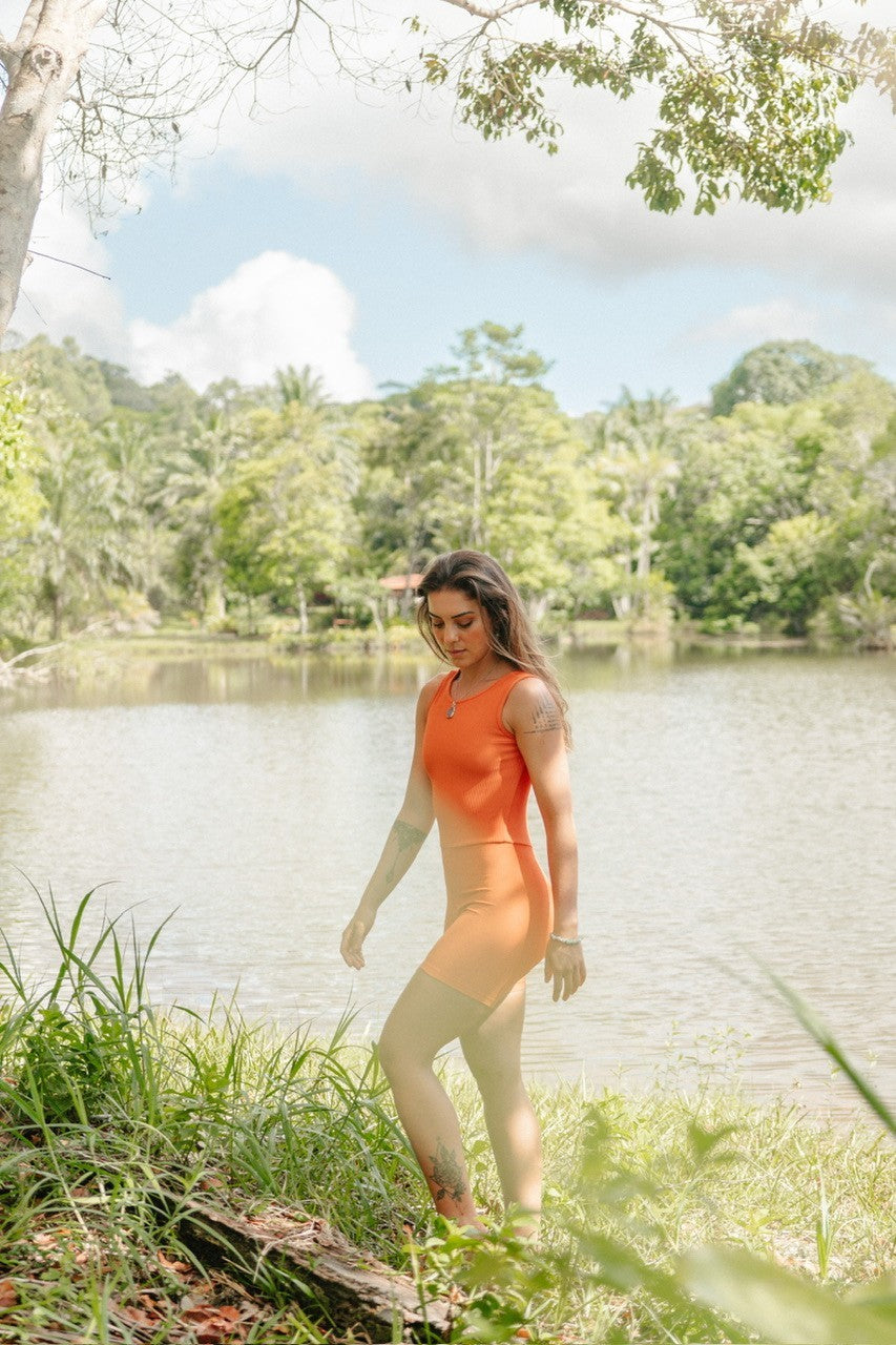 Jumpsuit ribb moon terracota