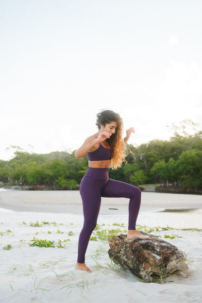 Legging ribb skinny grape