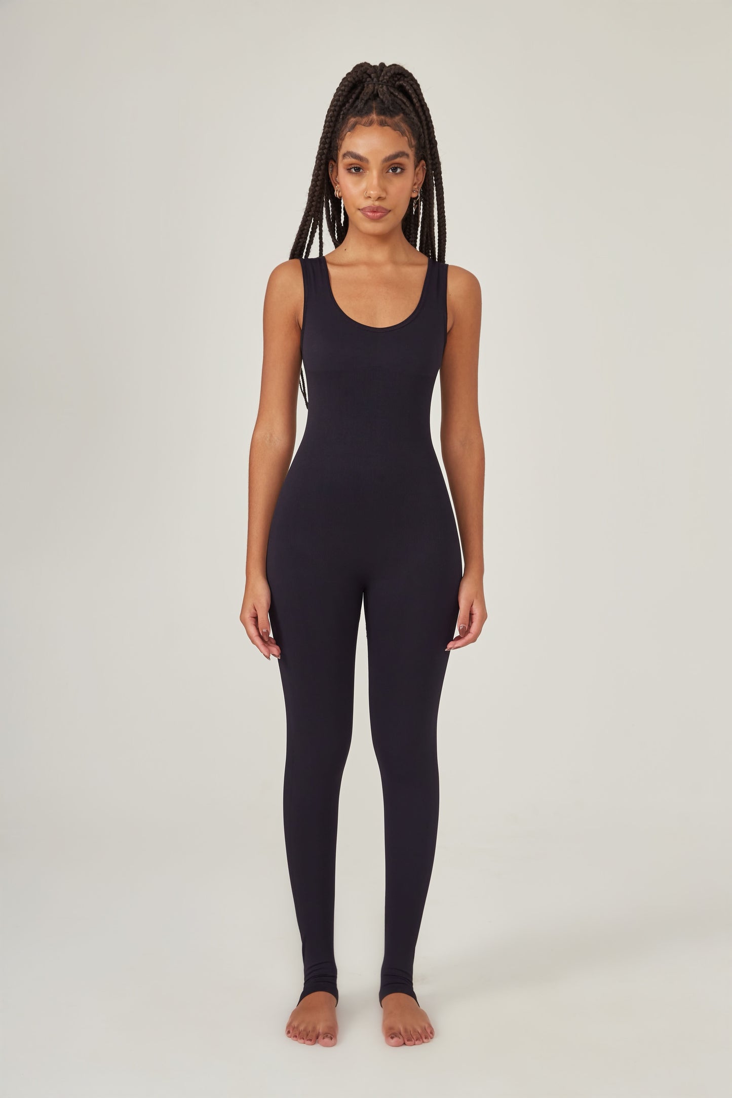 Jumpsuit skin rib black