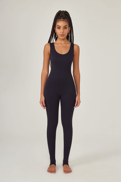 Jumpsuit skin rib black