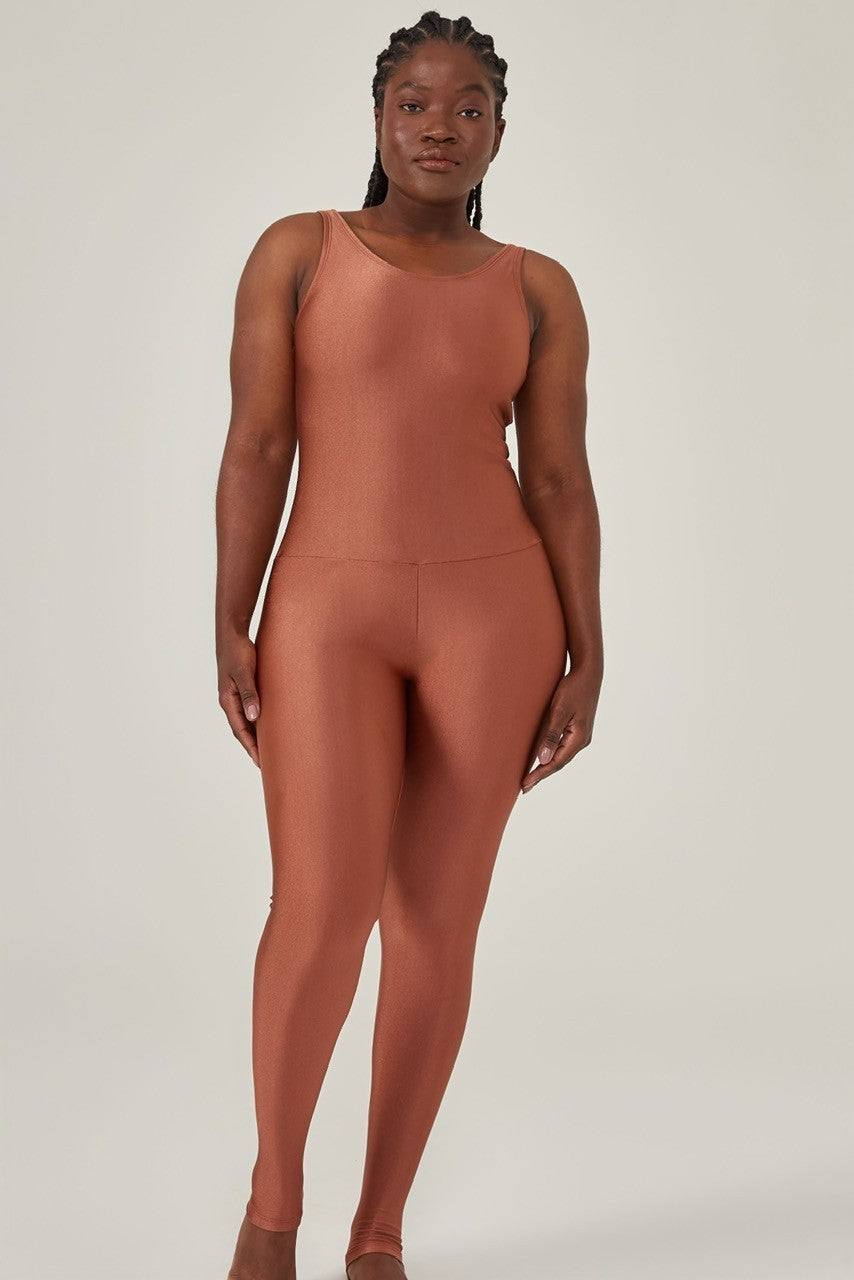 Jumpsuit soft shine luxury bronze
