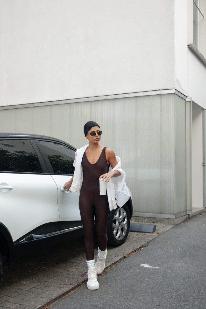 Jumpsuit glam coffee