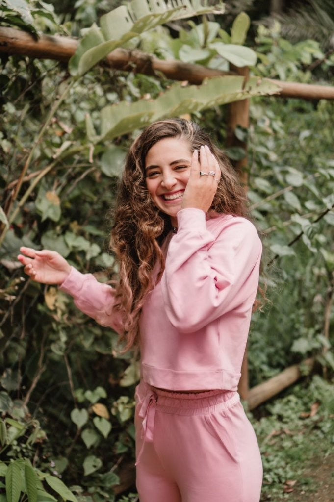 Blusão viscose eco rose nude