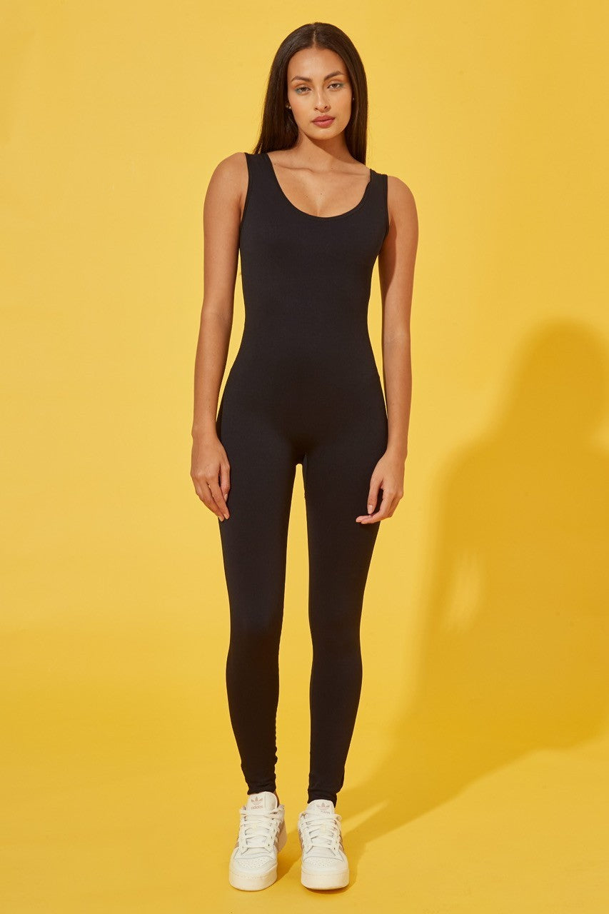 Jumpsuit skin rib black
