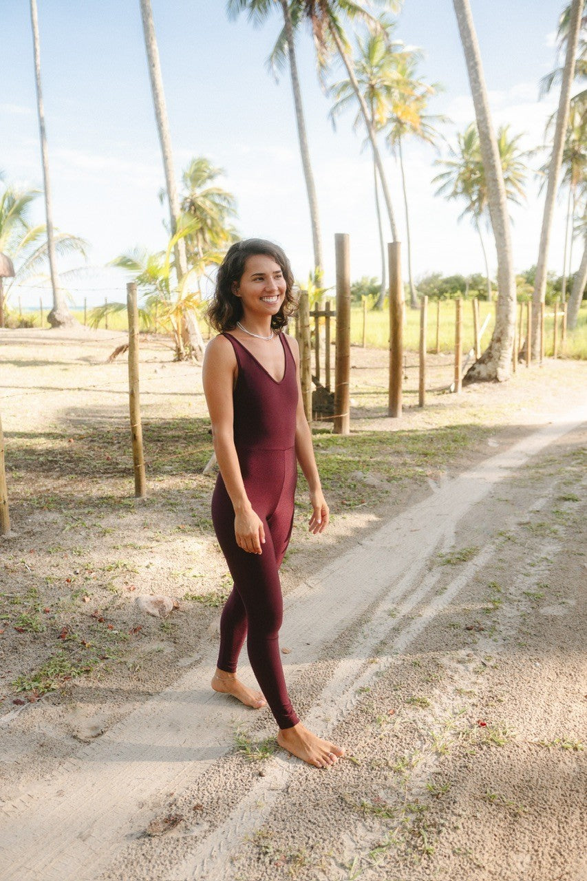 Jumpsuit glam carmim