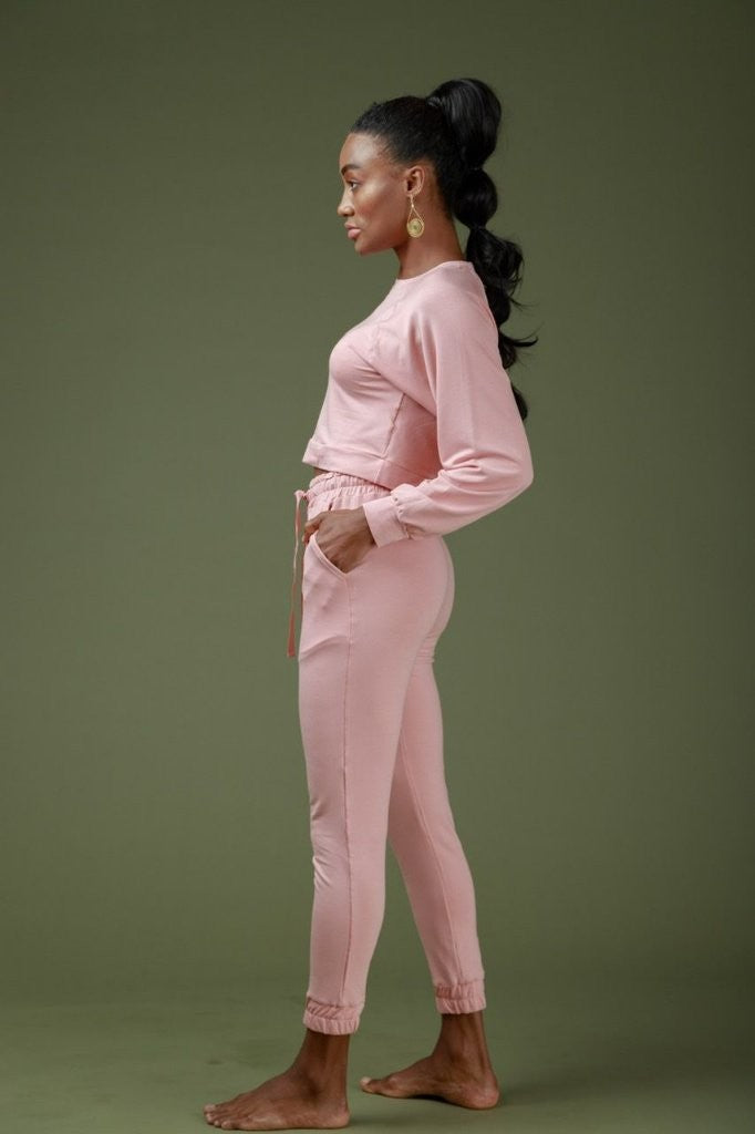 Blusão viscose eco rose nude