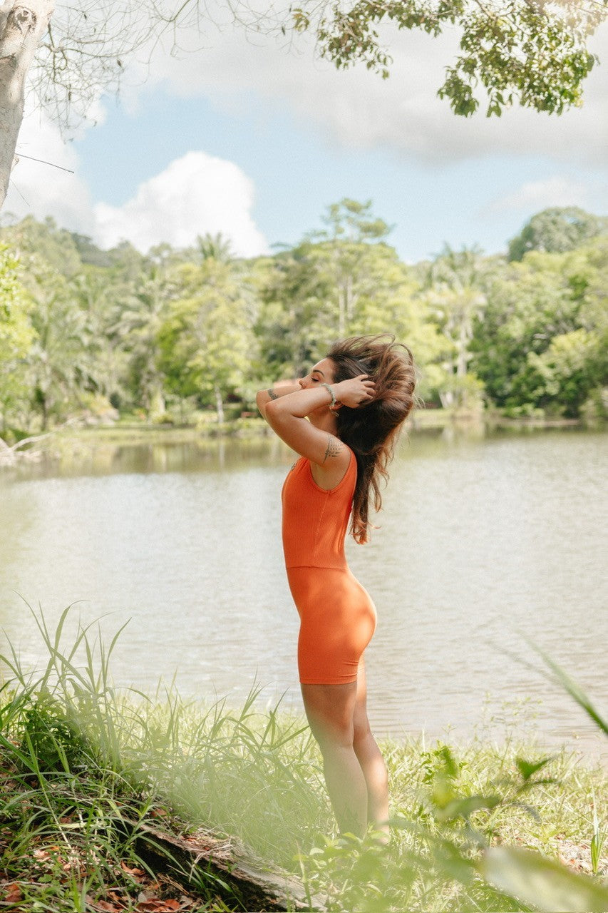 Jumpsuit ribb moon terracota