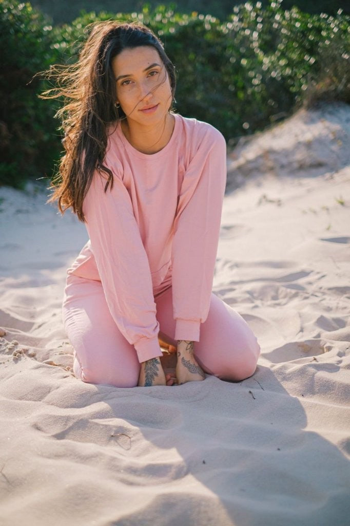Blusão viscose eco rose nude