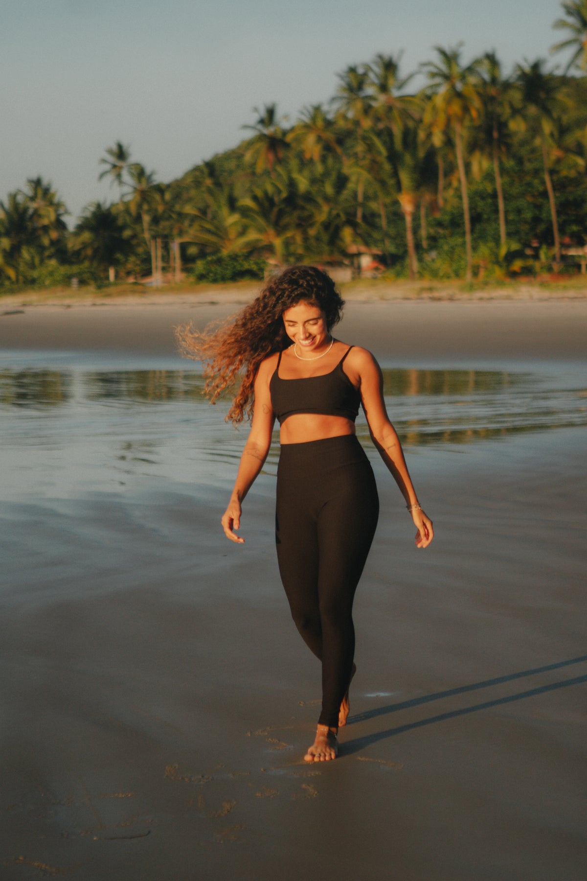 Legging ribb skinny black