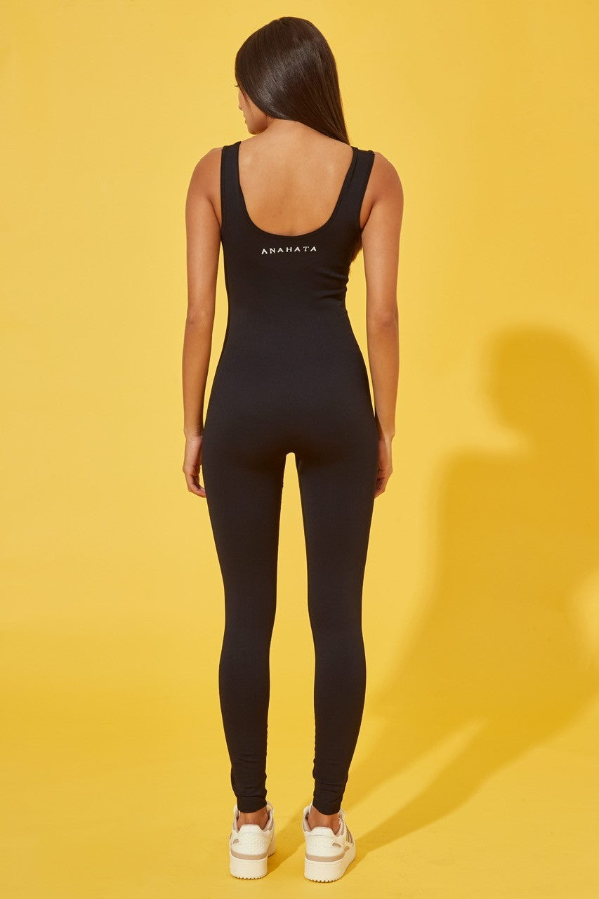 Jumpsuit skin rib black