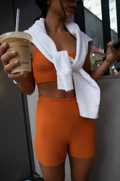 Top demi ribb terracota