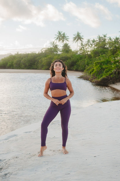 Legging ribb skinny grape