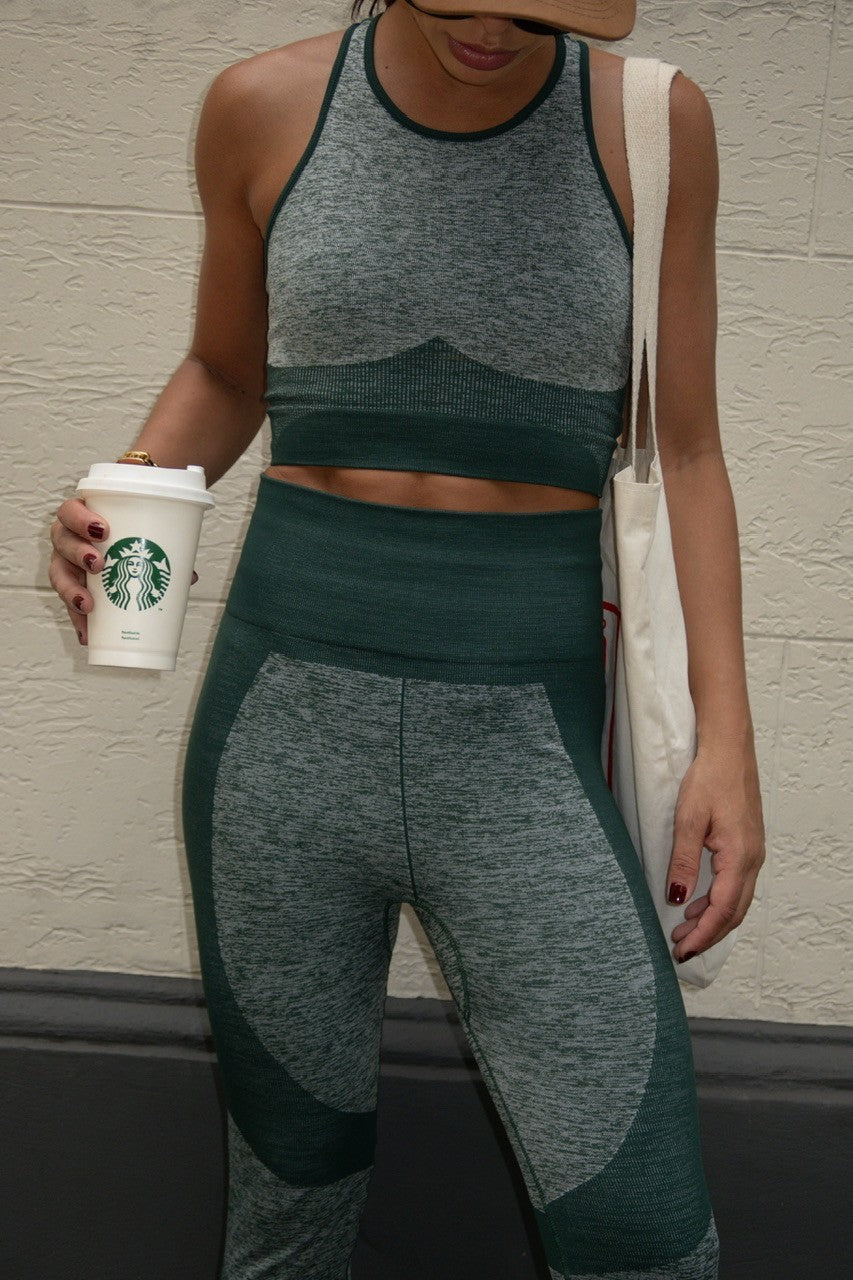 Legging skin mescla floresta