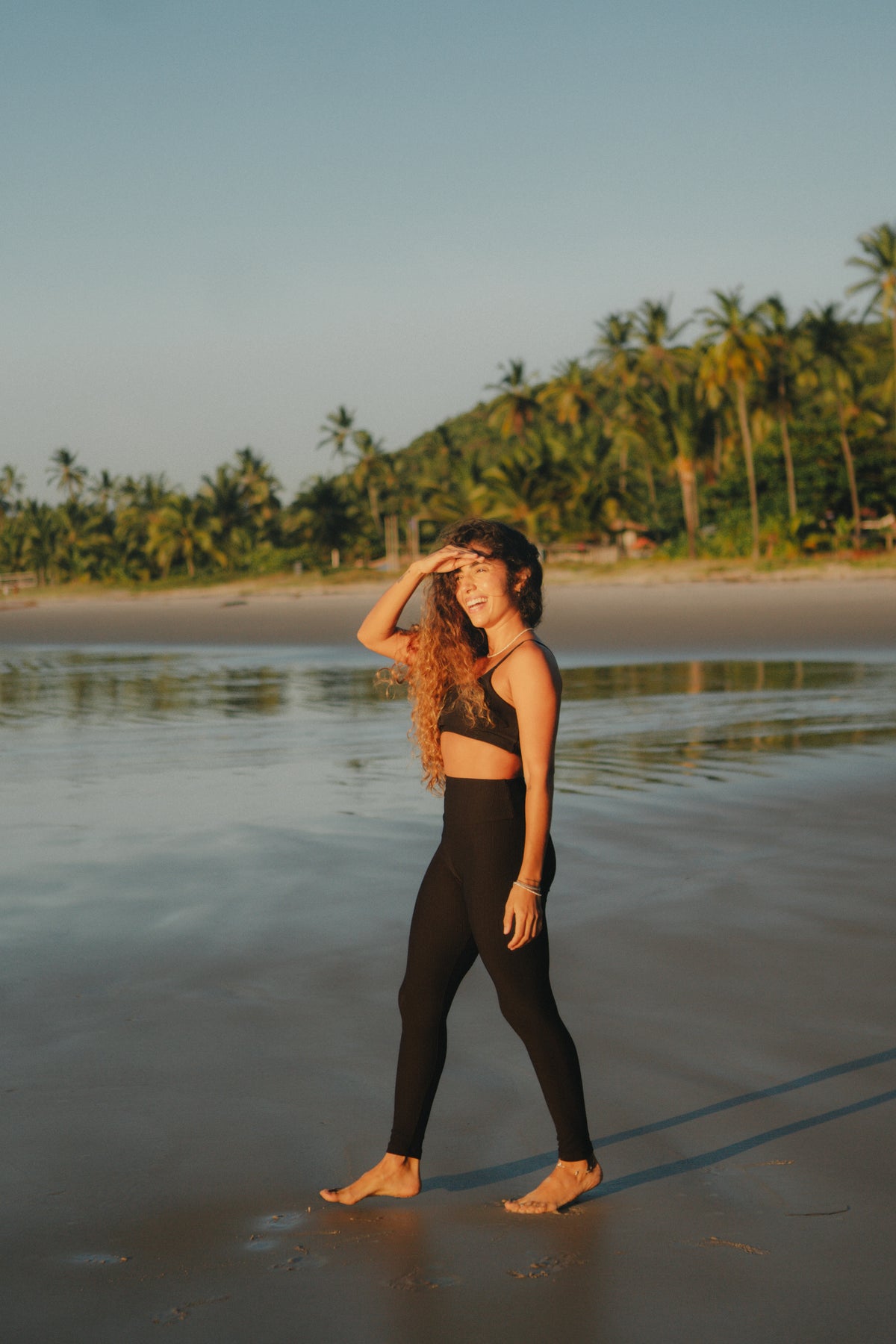 Legging ribb skinny black