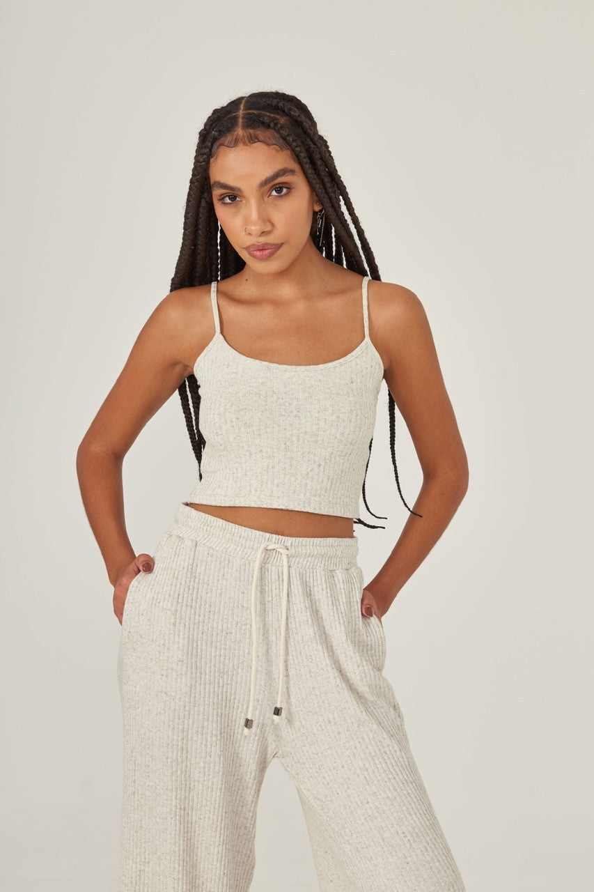 Cropped alça deva natural linho