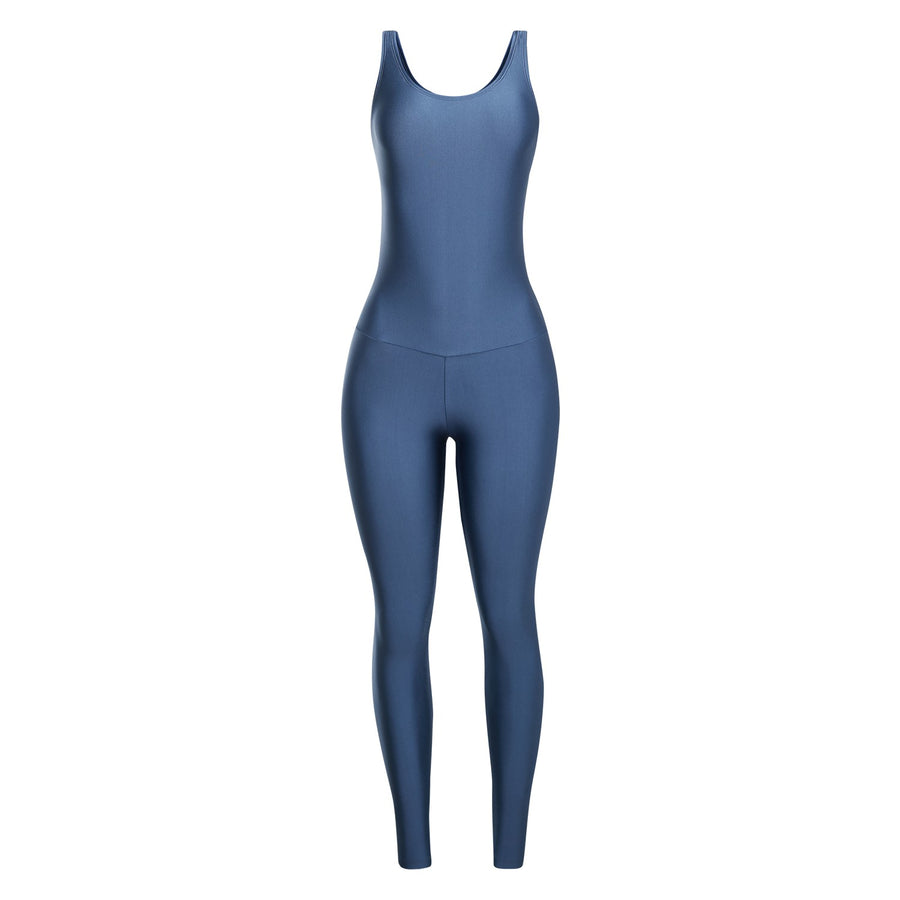 Jumpsuit soft shine azul petróleo
