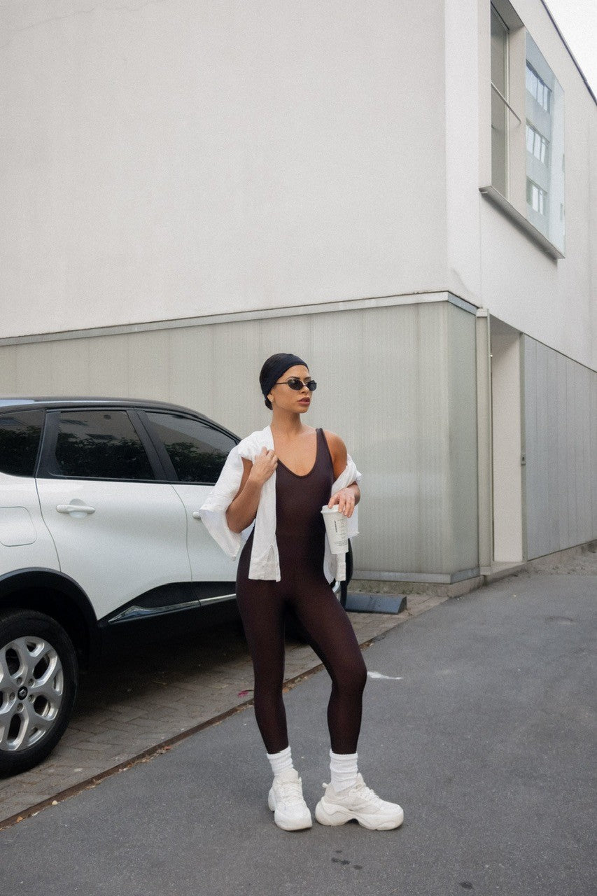 Jumpsuit glam coffee