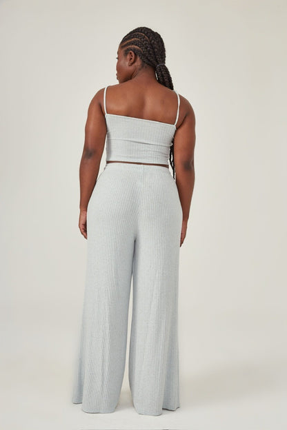 Cropped alça deva azul claro linho