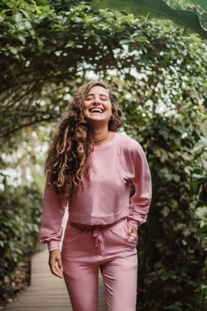 Blusão viscose eco rose nude