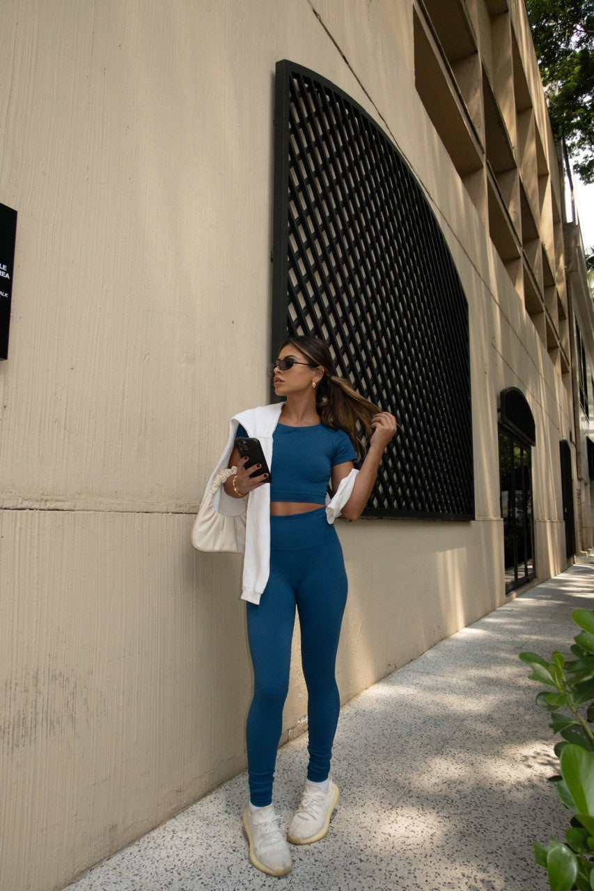 Conjunto cropped e legging skin  jalapão