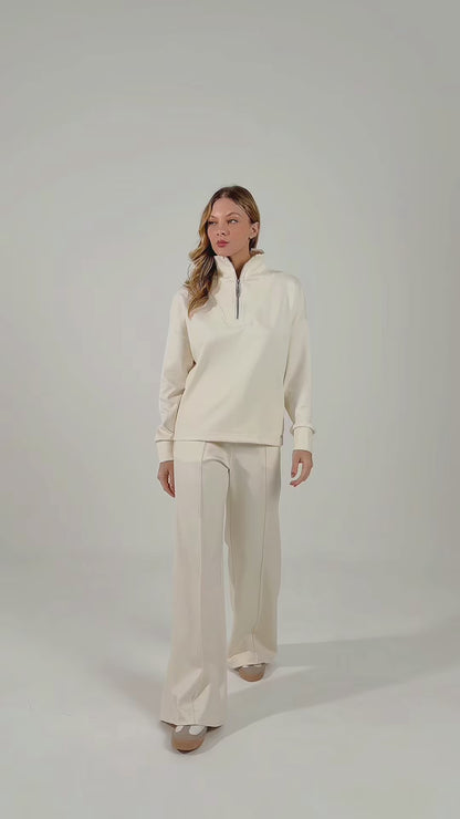 Calça  Soft Touch Wide Cream